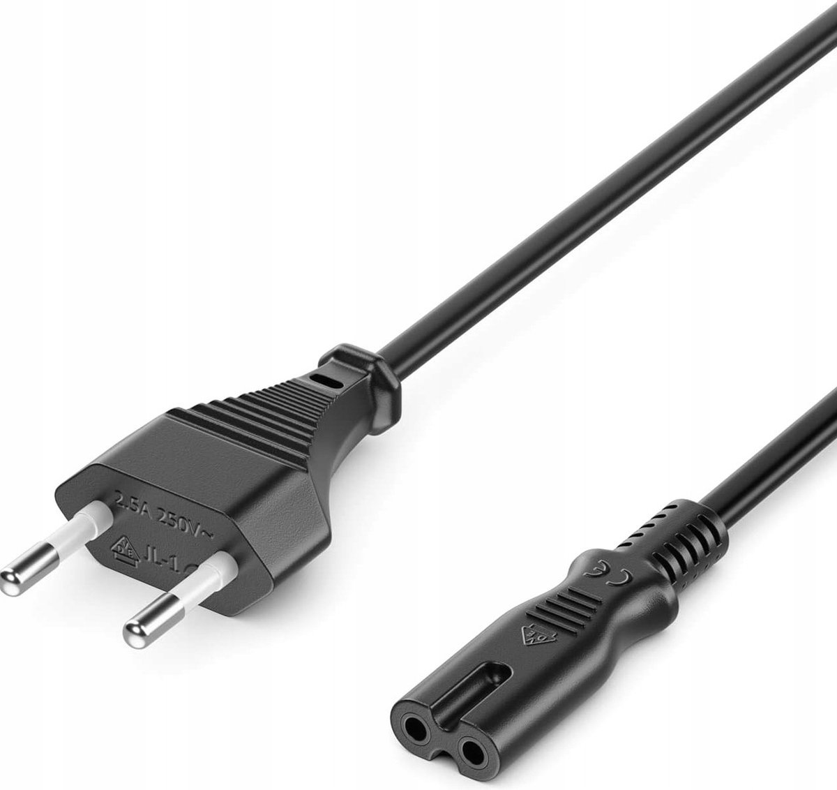 KABEL ZASILAJĄCY 1M CZARNY WTYCZKA EURO PRZEWÓD ZŁĄCZE C7 URZĄDZEŃ