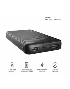 Trust Powerbank Primo POWERBANK 15000mAh Black - Powerbanki - miniaturka - grafika 2