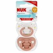 Smoczki uspokajające - Nuk Smoczek uspokajający silikonowy 0-6m Signature 10730617 2 szt. - miniaturka - grafika 1