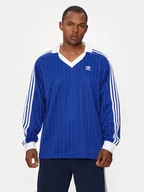 Koszulki męskie - adidas Longsleeve adicolor Piqué Football IX5227 Niebieski Regular Fit - miniaturka - grafika 1
