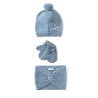 Czapki dla dzieci - Komplet czapka, komin i rękawiczki Mayoral 10019 Niebieski - miniaturka - grafika 1