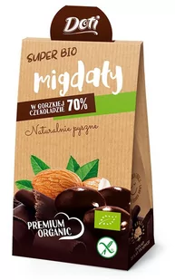 DOTI (produkty w deserowej czekoladzie) Migdały w czEKOladzie deserowej bezglutenowe BIO - Doti - 50g BP-5906153203341 - Ciasta, desery, wypieki - miniaturka - grafika 1