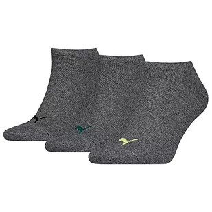 PUMA Skarpety do sneakersów unisex (3 pary), Szary melanż Combo, 73 EU - Skarpetki damskie - miniaturka - grafika 1