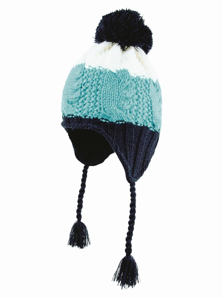 Czapka zimowa z pomponem niebieska Doll r.49