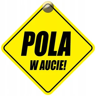POLA W AUCIE - PLAKIETKA - TABLICZKA - PRZYSSAWKA DO SAMOCHODU - Akcesoria do fotelików - miniaturka - grafika 1
