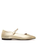Baleriny - Tommy Hilfiger Baleriny Hilfiger Gold Ballerinas FW0FW09320 Złoty - miniaturka - grafika 1