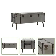 Ławy i stoliki kawowe - The Living Store stolik kawowy MDF i aluminium 102x51x47,5 cm - miniaturka - grafika 1