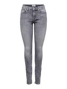ONLY Damskie spodnie jeansowe Shape Rurka wąskie nogawki Slim-Fit, szary denim, 32W / 30L - Spodnie damskie - miniaturka - grafika 1