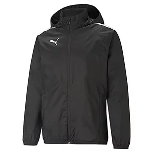 PUMA Męska kurtka na każdą pogodę TeamLIGA, czarny / czarny, S - Kurtki męskie - miniaturka - grafika 1