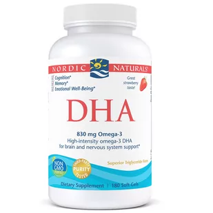 NORDIC NATURALS NORDIC NATURALS DHA 180caps - Witaminy i minerały dla sportowców - miniaturka - grafika 1