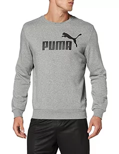 Puma Męska bluza z logo Ess Crew Sweat Tr Big Log szary szary (Medium Gray Heather) S 851750-1 - Bluzy męskie - miniaturka - grafika 1