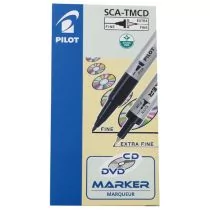Pilot Marker do CD/DVD Twin dwustronny - czarny - Markery permanentne - miniaturka - grafika 4