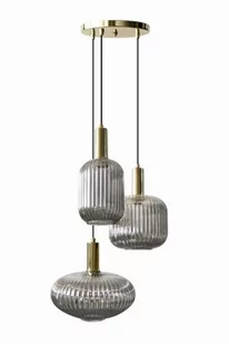Auhilon Kler lampa wisząca 3-punktowa złota P1966-3 P1966-3 - Lampy sufitowe - miniaturka - grafika 1