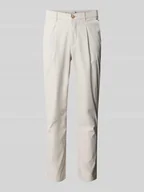 Spodnie męskie - Chinosy o kroju tapered fit z zakładkami w pasie - miniaturka - grafika 1