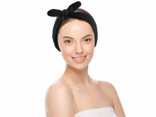 Czarna Opaska Na Głowę Kosmetyczna Do Włosów ACTIVE - Pojemniki łazienkowe - miniaturka - grafika 1