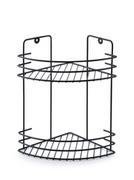 Szafki łazienkowe - Bathlab CARL BLACK Półka łazienkowa 2-poziomowa - miniaturka - grafika 1