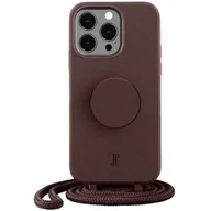 Etui i futerały do telefonów - Just Elegance Etui PopGrip do Apple iPhone 13 Pro Ciemnobrązowy - miniaturka - grafika 1