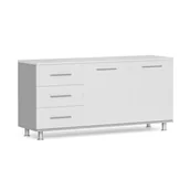 Szafki biurowe - Szafka dostawna do biurka PRIMO, lewa, szary / biały - miniaturka - grafika 1