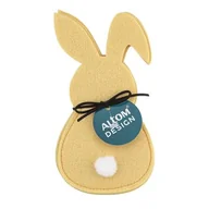 Obrusy i serwetki - Komplet etui filcowe na sztućce zając 15 x 8,5 cm żółty 4 sztuki - miniaturka - grafika 1