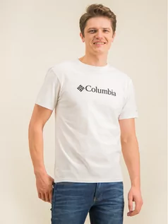 Koszulki męskie - Columbia T-Shirt Csc Basic Logo 1680053 Biały Regular Fit - grafika 1