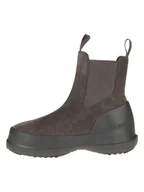 Botki damskie - Moon Boot Skórzane botki "Luna Chelsea Suede" w kolorze brązowym - miniaturka - grafika 1
