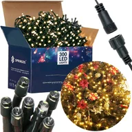 Oświetlenie świąteczne - Springos Lampki choinkowe 18m biały ciepły 300 led oświetlenie świąteczne IP44 CL0324 - miniaturka - grafika 1