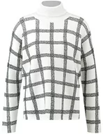 Swetry damskie - GERRY WEBER Edition Damski sweter 770556-44708, ecru/biały/czarny nadruk, 44 - miniaturka - grafika 1