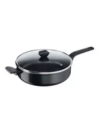 Patelnie - Tefal Patelnia "Easy Cook & Clean" w kolorze czarnym z pokrywką - Ø 28 cm - miniaturka - grafika 1