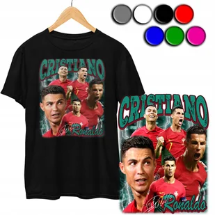 KOSZULKA DZIECIĘCA T-SHIRT Z NADRUKIEM - RONALDO PIŁKA NOŻNA - L 146-152 - Moda i Uroda OUTLET - miniaturka - grafika 1