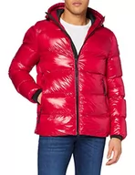Kurtki męskie - Geox M SILE HOOD JKT FW20 kurtka męska, czerwony (Ribbon Red), 48 - miniaturka - grafika 1
