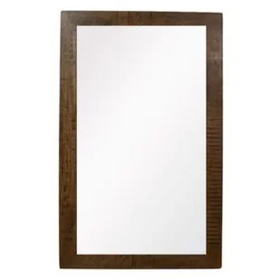 Prostokątne lustro drewniane - KOLEKCJA HSM - 70 x 90 cm - Brąz - Drewno mango - Skandynawski - Nowoczesny - Lustra - miniaturka - grafika 1