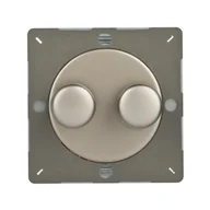 Wyłączniki światła i elektryczne - VARILIGHT Ściemniacz przyciskowo-obrotowy VARILIGHT  satyna  VARILIGHT - miniaturka - grafika 1