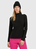 Bluzy damskie - 4F Bielizna termiczna polarowa (góra) damska - czarna XXL - miniaturka - grafika 1