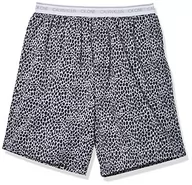 Spodenki damskie - calvin klein Męskie szorty do snu, mini żyrafa nadruk_szary wrzos, S - miniaturka - grafika 1