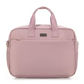 Torby podróżne - Damska torba na laptopa 15’’ z nylonu różowa - miniaturka - grafika 1