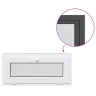 Tablice i flipcharty - vidaXL Okno piwniczne "RISOR" 90x40 cm uchylne 2 szyby antracyt - miniaturka - grafika 1