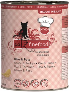 catz finefood Ragout 6 x 380 g - Nr. 603: Gęś z indykiem - Mokra karma dla kotów - miniaturka - grafika 1