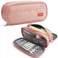 Piórniki - Piórnik rozkładany różowy szkolny dla dziewczynki pojemny kompaktowy szkoła - miniaturka - grafika 1