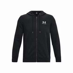 Męska bluza Under Armour Essential Fleece FZ Hood Rozmiar: M / Kolor: czarny - Bluzy sportowe męskie - miniaturka - grafika 1