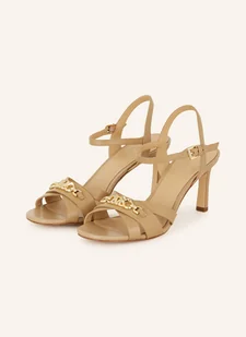 Michael Kors Sandały Na Obcasie Tiffanie beige - Sandały damskie - miniaturka - grafika 1