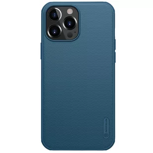 Nillkin Super Frosted Shield wzmocnione etui pokrowiec + podstawka iPhone 13 Pro Max niebieski - Etui i futerały do telefonów - miniaturka - grafika 1