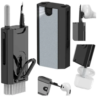 Czyścik wielofunkcyjny do ekranu klawiatury słuchawek Alogy Cleaner Set 8w1 do telefonów laptopów PC Czarny - Części i akcesoria do laptopów - miniaturka - grafika 8