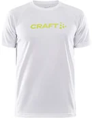 Koszulki męskie - Craft Core Unify T-shirt męski z logo, biały - miniaturka - grafika 1