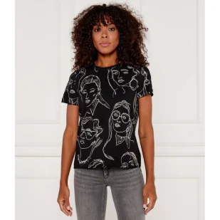 Desigual T-shirt | Regular Fit - Koszulki i topy damskie - miniaturka - grafika 1