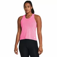 Koszulki sportowe damskie - Damski top do biegania Under Armour UA Streaker Splatter Singlet - różowy - UNDER ARMOUR - miniaturka - grafika 1