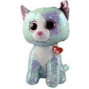 Maskotki i pluszaki - Beanie Boos Whimsy cekinowy Kot niebieski 42cm - miniaturka - grafika 1