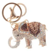 Breloki - Elegancki Brelok Do Kluczy W Kształcie Słonia Z Cyrkoniami Premium - miniaturka - grafika 1