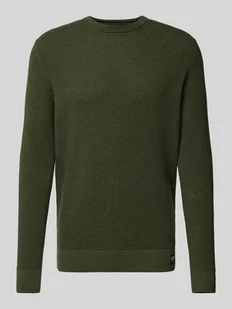 Sweter z dzianiny z okrągłym dekoltem - Swetry męskie - miniaturka - grafika 1