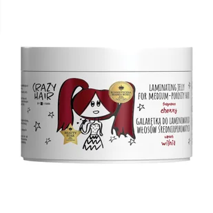 Hiskin Crazy Hair, galaretka do laminowania włosów średnioporowatych, wiśnia, 300 ml - Maski do włosów - miniaturka - grafika 1