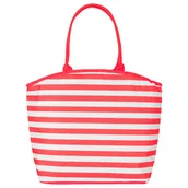 Torby termiczne - TORBA TERMICZNA NA ZAKUPY PLAŻĘ W PASKI CZERWONA 20L - miniaturka - grafika 1